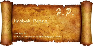 Hrobak Petra névjegykártya